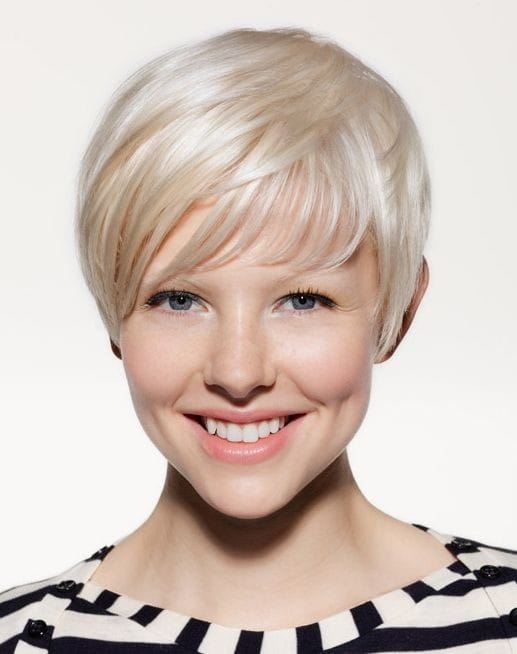 Straight and long pixie cut