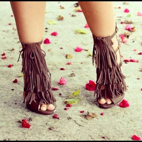 Fringe (high heel) sandals