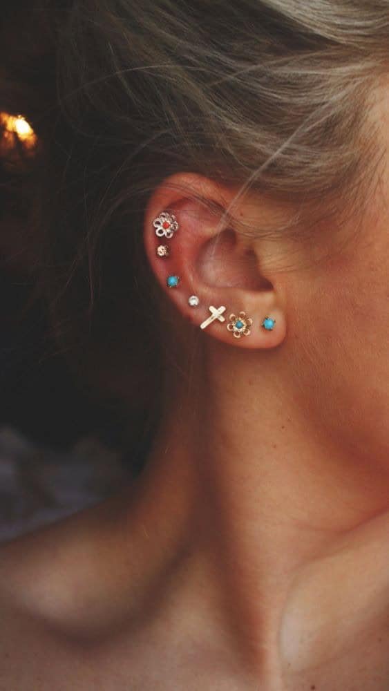 Multiple earrings