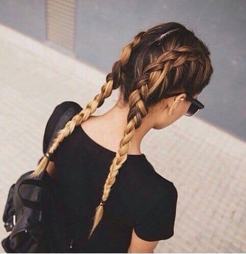 Stylish Double Braided Hairstyle