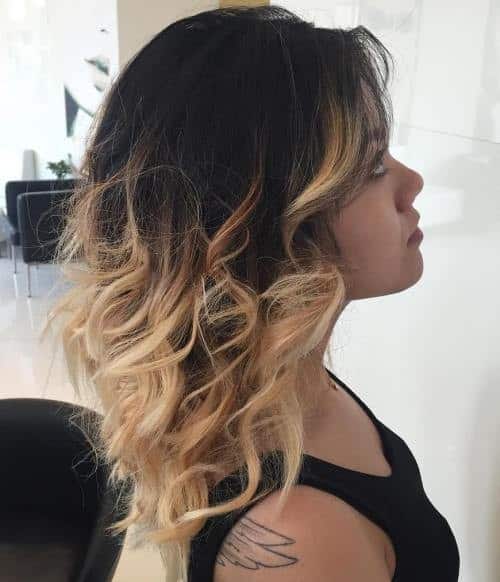 Red and blonde ombre