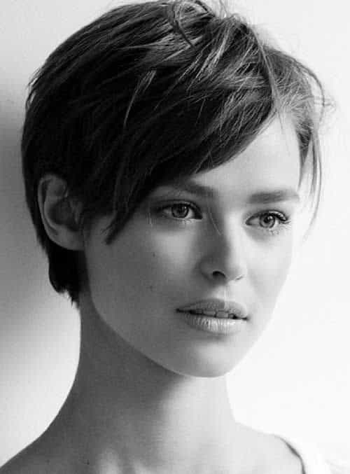 Tousled Pixie Crop with Long Fringe