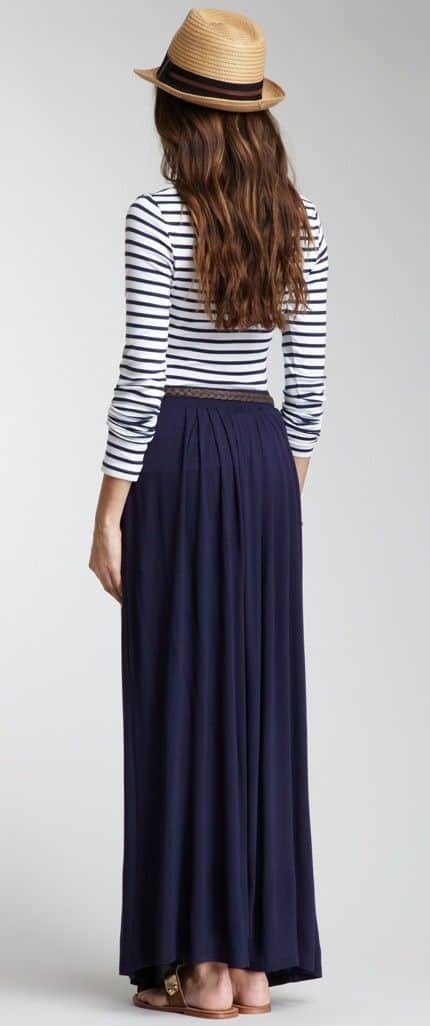 Dark blue maxi skirt