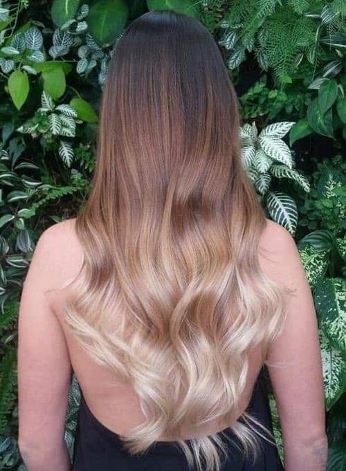 Brown Balayage with Blonde Tips