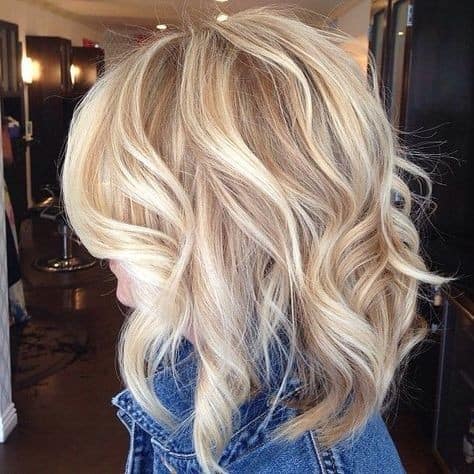 Golden Blonde Bob with Ringlets