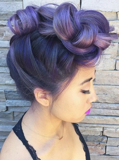 Lavender Braided Up Do