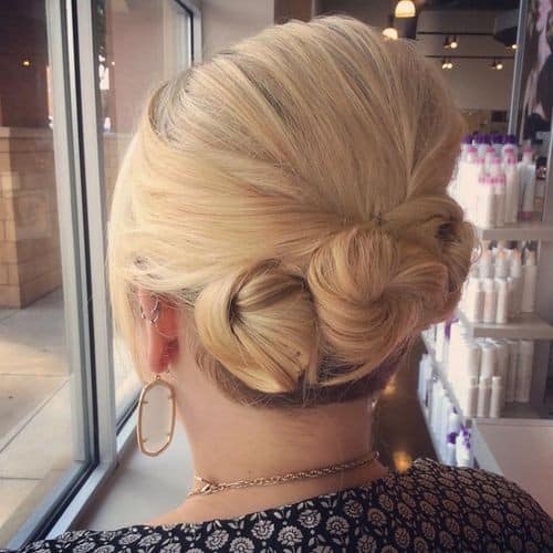 Bright Blonde Pin-wheel Bun