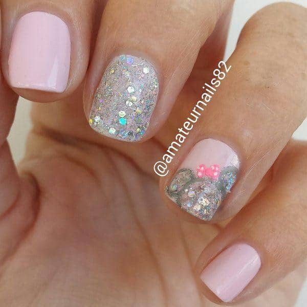 Pretty Pinks with Silver Glitter