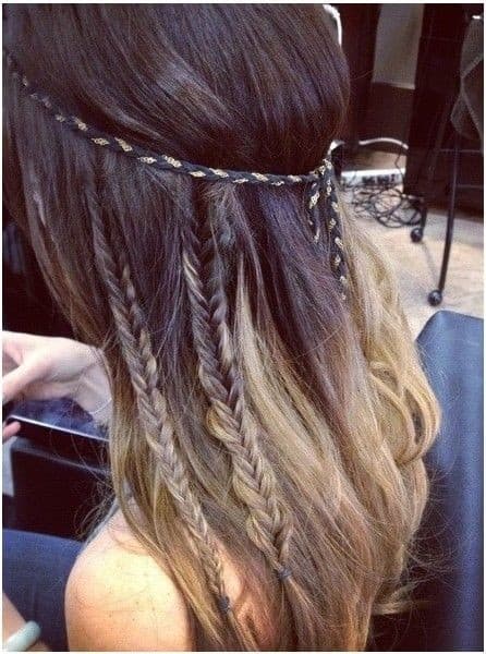 Boho braided look for girls