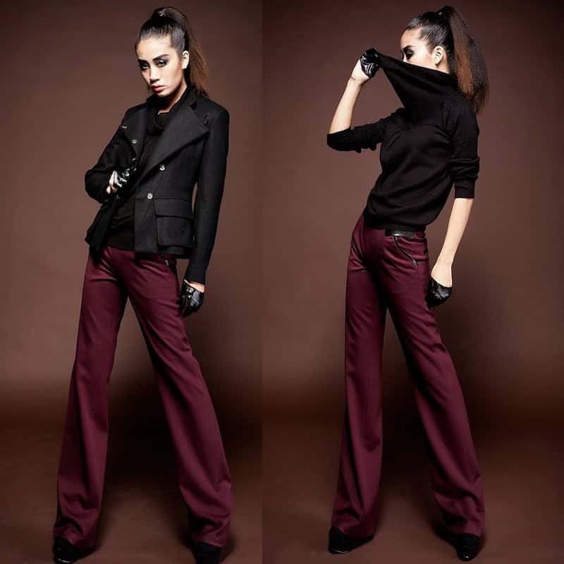 Winter flare pants