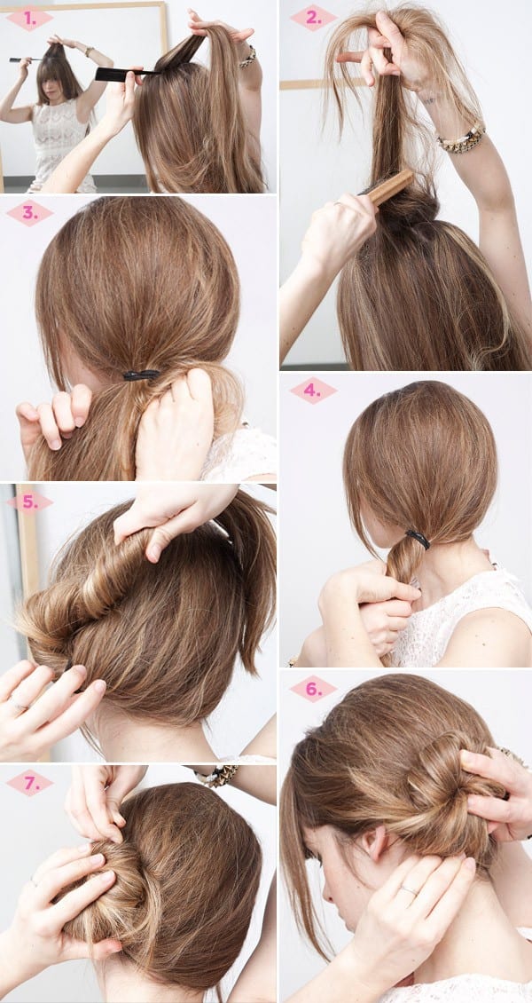 5 minutes updo tutorial: The Asymmetrical Chignon