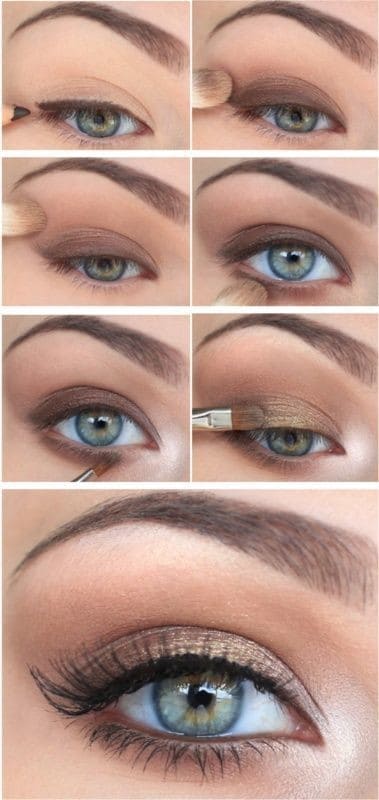 Step by step eyeshadow tutorials for green eyes