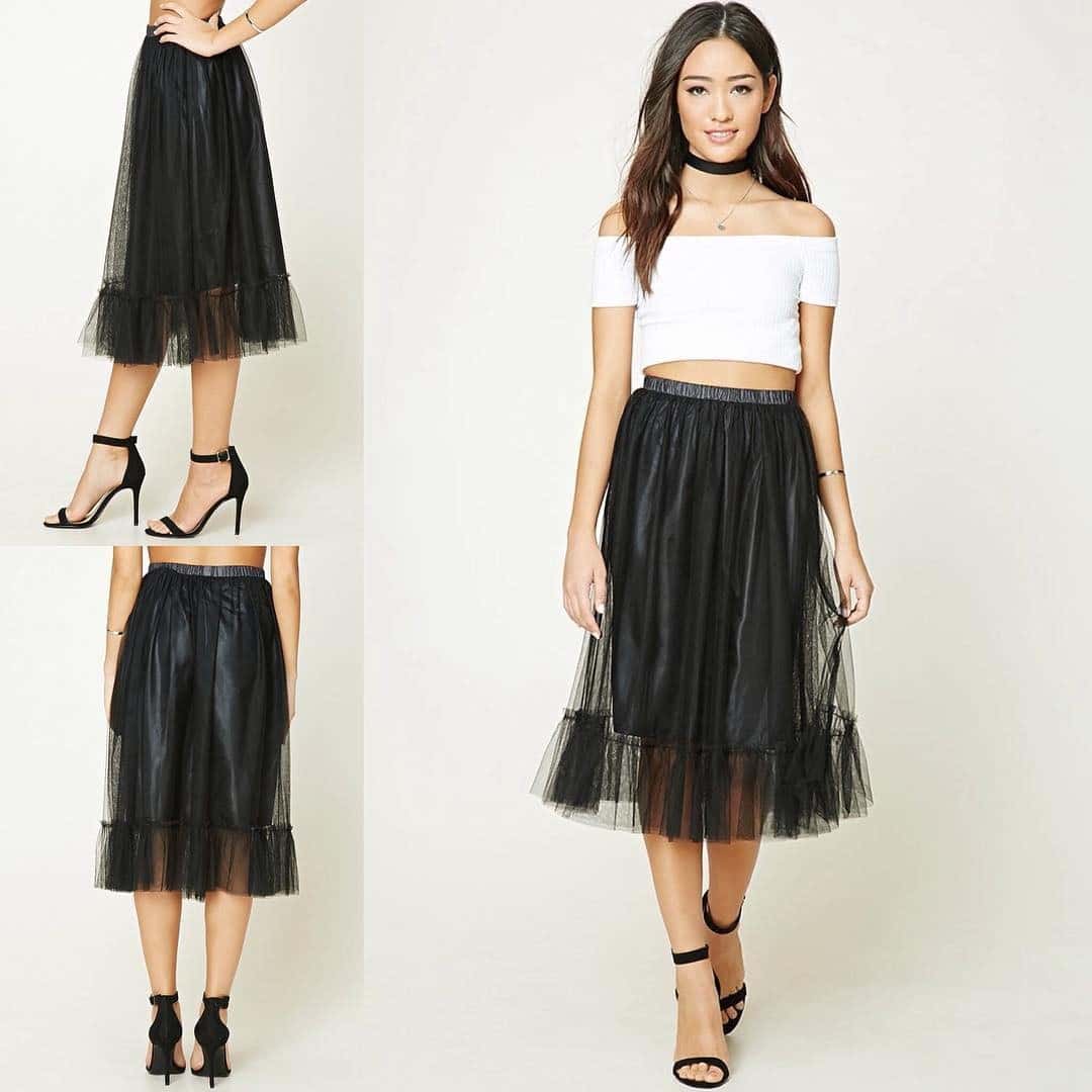 Black Frill Net Skirt