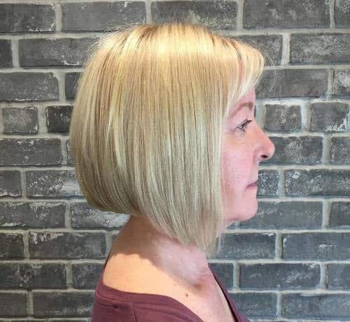 Blonde Bob with Side Fringe