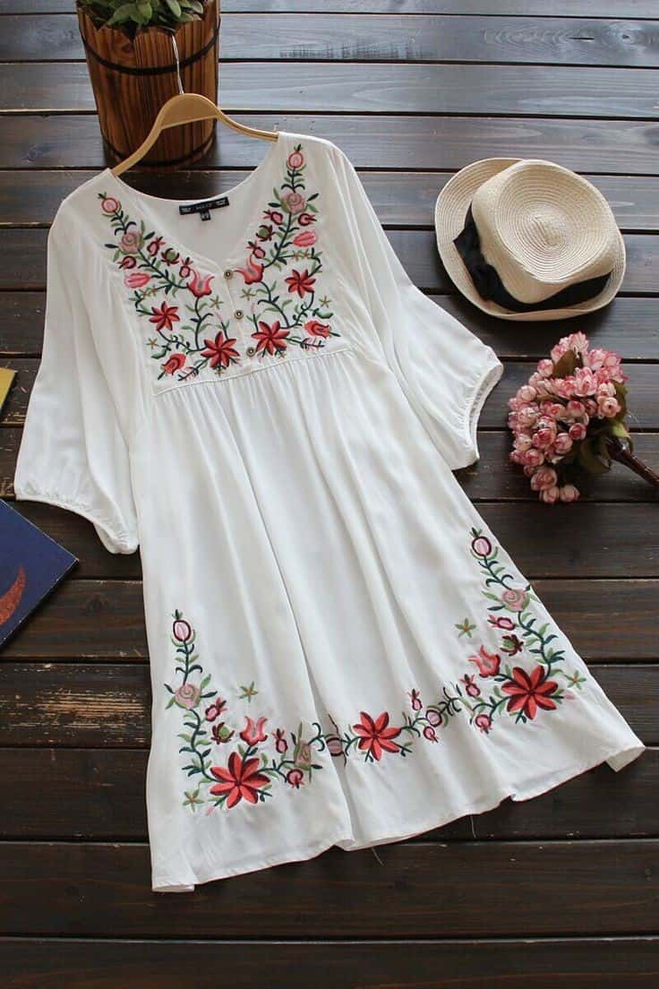 Embroidered dress