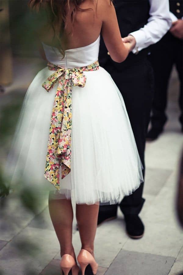 Short wedding dress