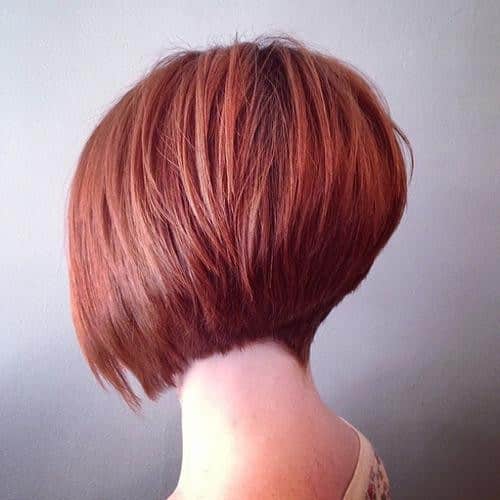 Gorgeous Layered Red Asymmetrical Bob Bob Haircut