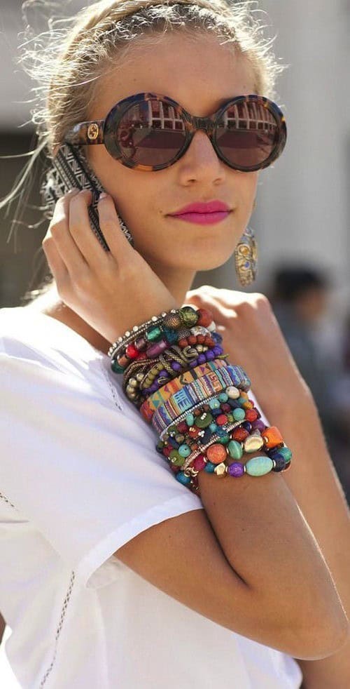 Colorful beaded bracelets