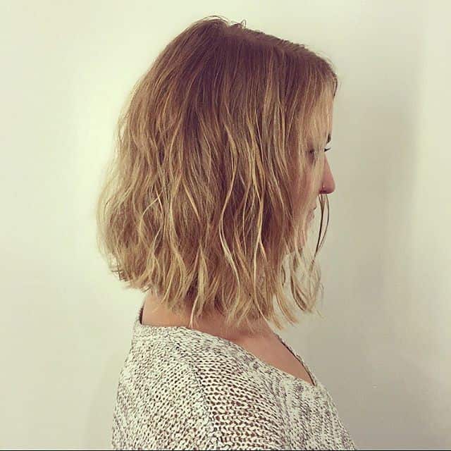 Air-dried A-line bob