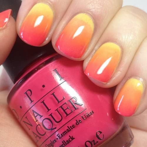 Sunset nail color tones