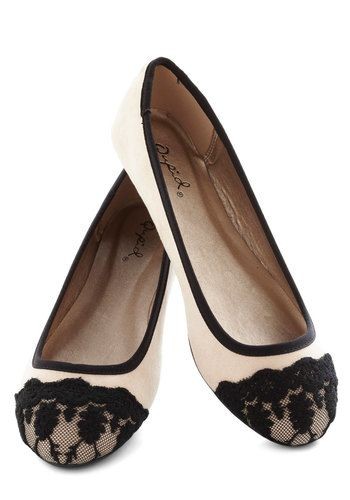 Lace toe flats