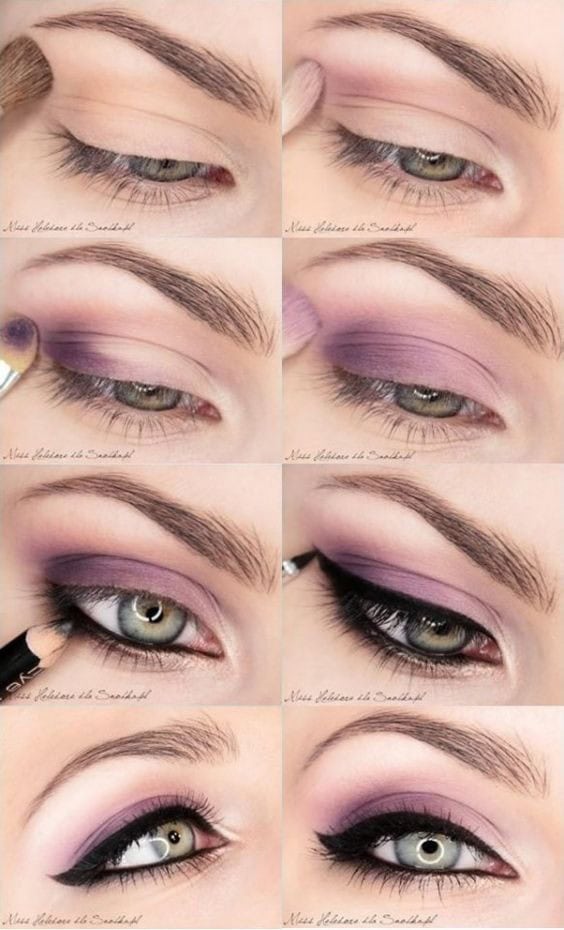 Step by step eyeshadow tutorials for green eyes