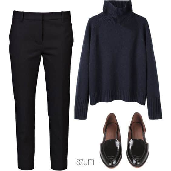 Roll Neck Sweater and Trousers