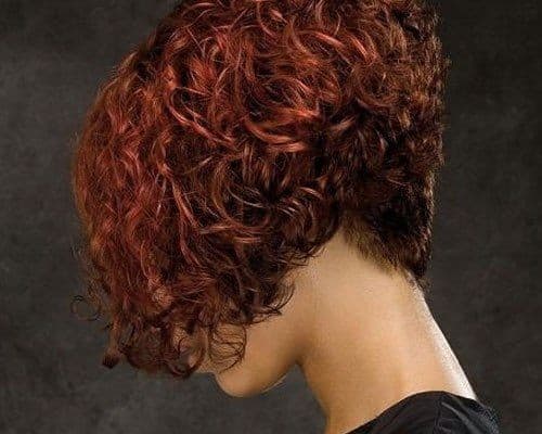 Curly inverted bob