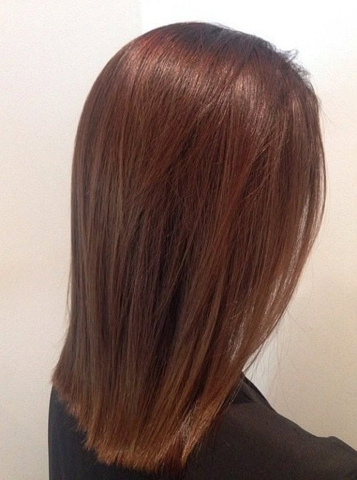 Straight and Sleek Chestnut Bob