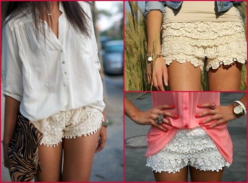 Lace shorts