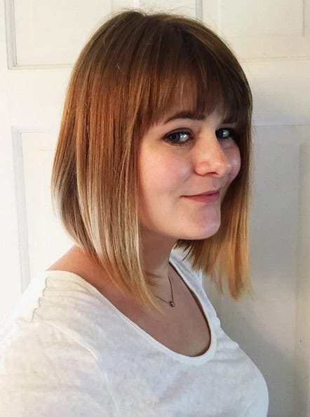 Inverted bob with bangs