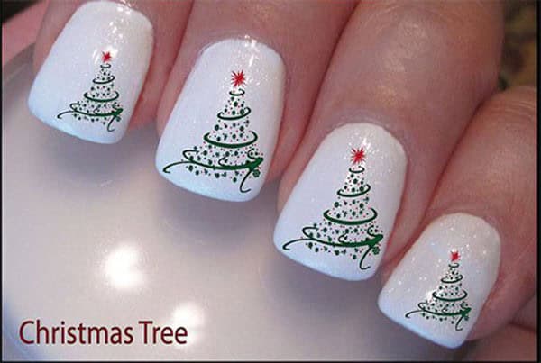 Simple Christmas Nail Design