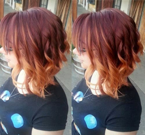 Red to Orange Balayage Blend