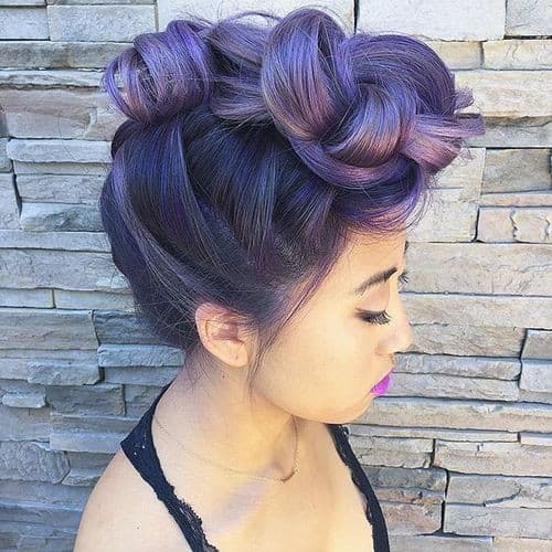 Lavender Braided Faux Hawk