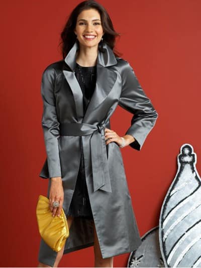 Satin trench coat