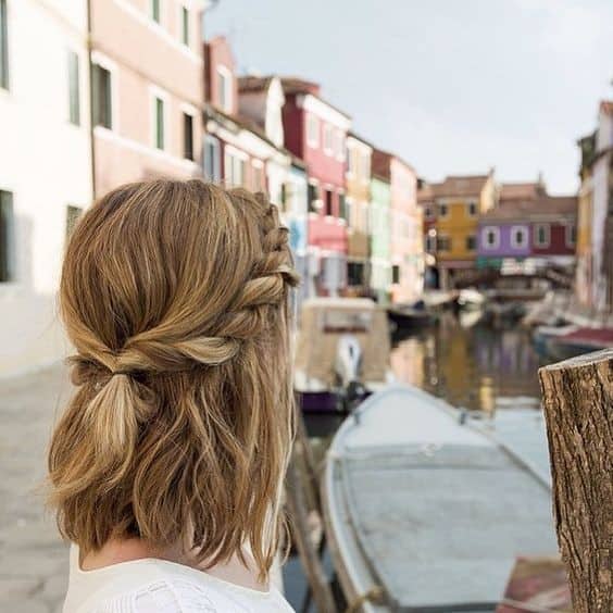 Twisted Half Updo Hairstyle