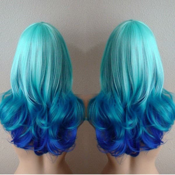 Royal Blue to Ice Blue Ombre