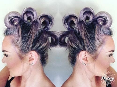 Pastel Purple Pinwheel Faux hawk