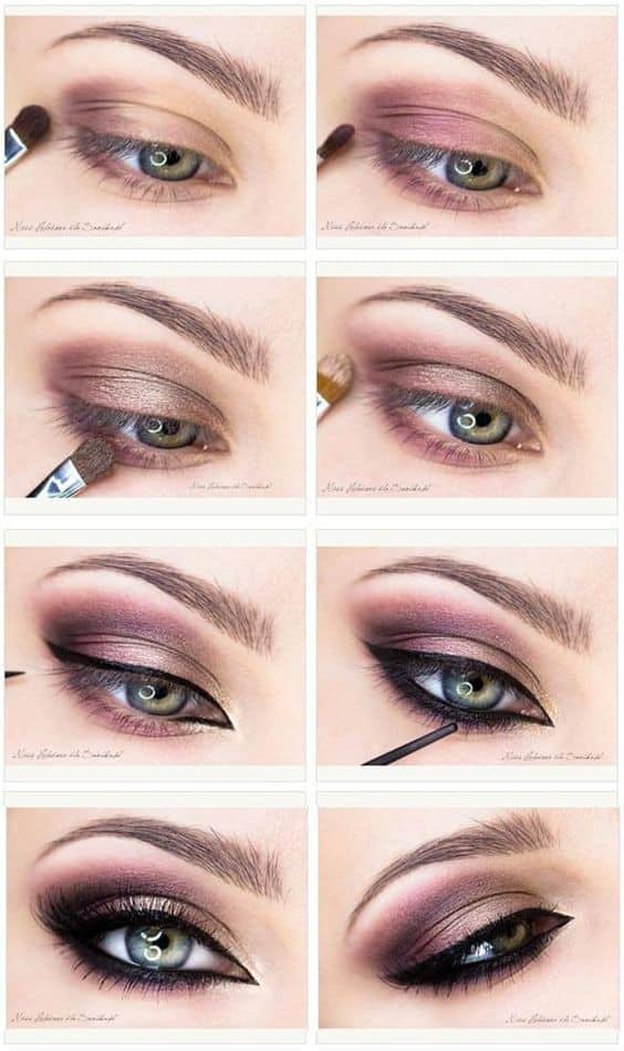 Brown Smokey Eye with Thick Eyeliner