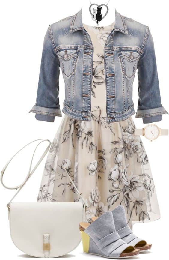 Denim Jacket and Tea Dress