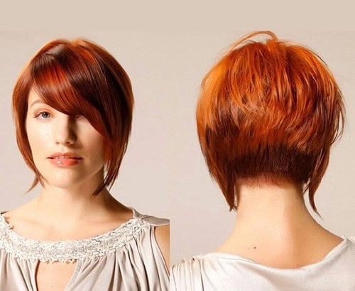 Red and Orange Stacked Bob