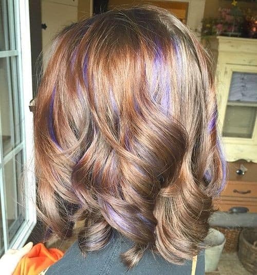 Copper Hair with Subtle Purple Highlights