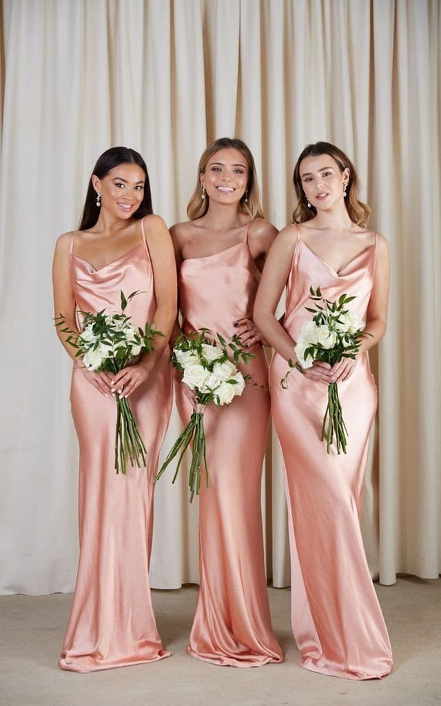 This season’s satin bridesmaid dresses from quality online stores