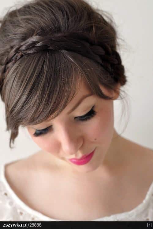 Singular braid “headband”