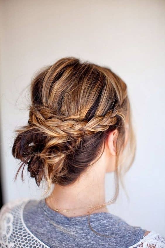 Braided Updo for Medium Hair