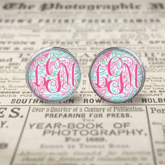 Monogram earrings