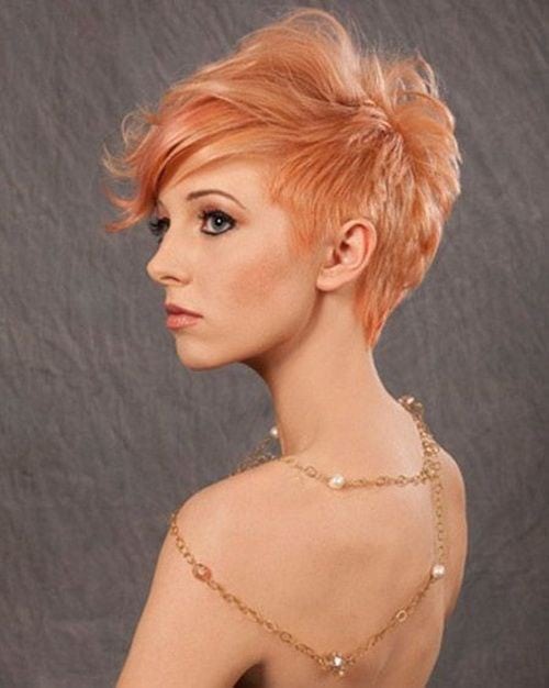 Auburn Asymmetrical Short Haircut for Prom