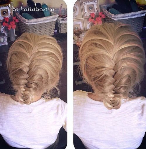 Bouffant fishtail braid