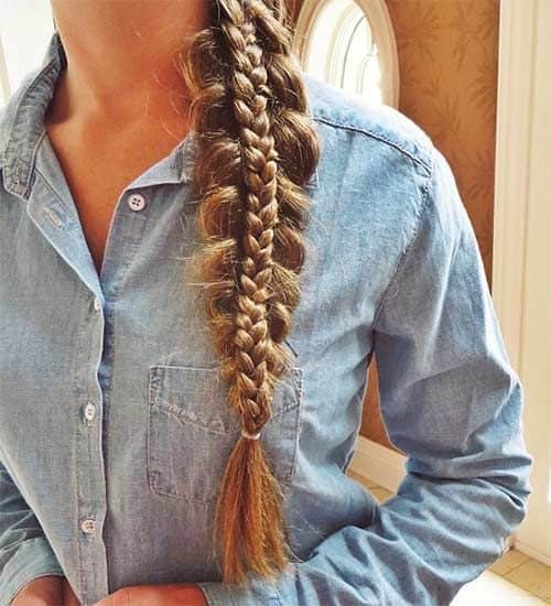 Fishtail and French braid side ponytail for Summer