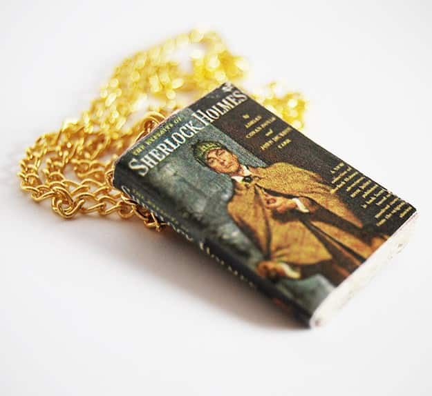 Edgy Chic Mini-Book Necklace